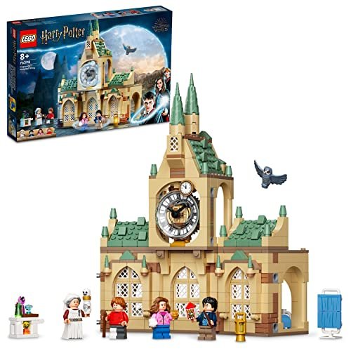 LEGO 76398 Harry Potter Ala dell’infermeria di Hogwarts, Modular Building Set da Collegare al Castello Giocattolo, con Torre dell'Orologio e Minifigure di Ron Weasley, Hermione Granger e Madame Chips