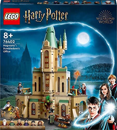 LEGO 76402 Harry Potter Hogwarts: Ufficio di Silente, Set Modulare da Collegare al Castello Giocattolo con 6 Minifigure, Cappello Parlante e Spada di Grifondoro, Giochi per Bambini e Bambine da 8 Anni