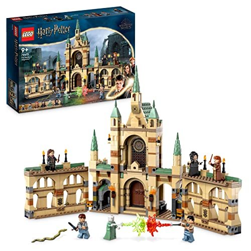 LEGO 76415 Harry Potter La battaglia di Hogwarts, Castello Giocattolo con Minifigure di Molly Weasley, Bellatrix Lestrange, Voldemort e la Spada di Grifondoro, Set I Doni della Morte - Parte 2