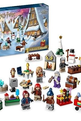 LEGO 76418 Harry Potter 2023 Advent Calendar with 24 Gifts, Including 18 Hogsmeade Village Mini Builds and 6 Minifigures &ndash; for Kids and Fans