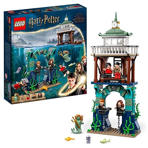 LEGO 76420 Harry Potter Torneo dei Tremaghi: il Lago Nero, dal Film il Calice di Fuoco, Giochi per Bambini, Ragazzi e Ragazze con Barca Giocattolo e 5 Minifigure