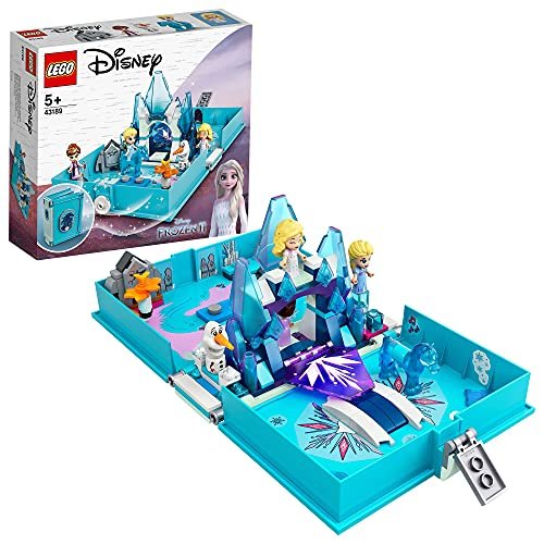 LEGO Disney 43189 Elsa e le Avventure Fiabesche del Nokk, Libro Apribile e Portatile con Mini Bamboline e Cavallo Giocattolo