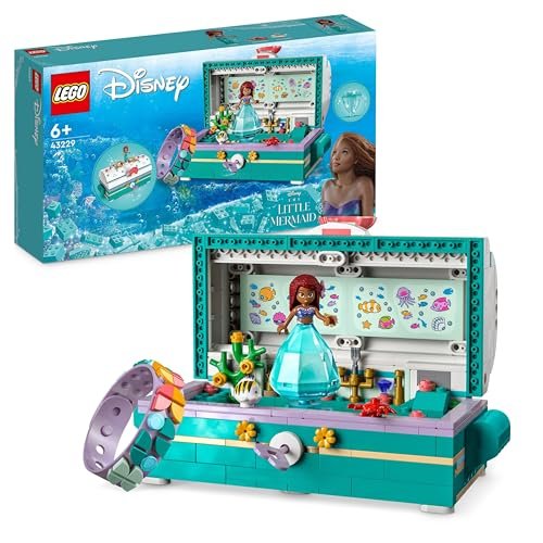 LEGO Disney Princess 43229 - Scrigno del tesoro Arielle, 370 pezzi