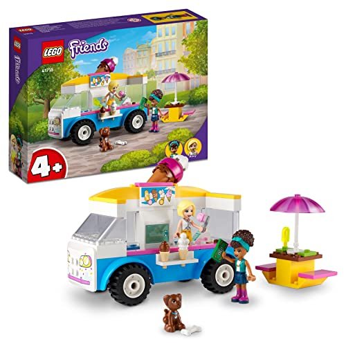 LEGO Friends 41715 Camion dei gelati, giocattolo costruibile con cane, veicolo e cruscotto e le mini-doll di Andrea, dai 4 anni in su