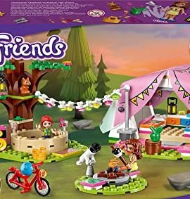 LEGO Friends Glamping in Nature: Forest Adventures with 2 Mini Dolls – Toys for 6-Year-Old Kids, 41392
