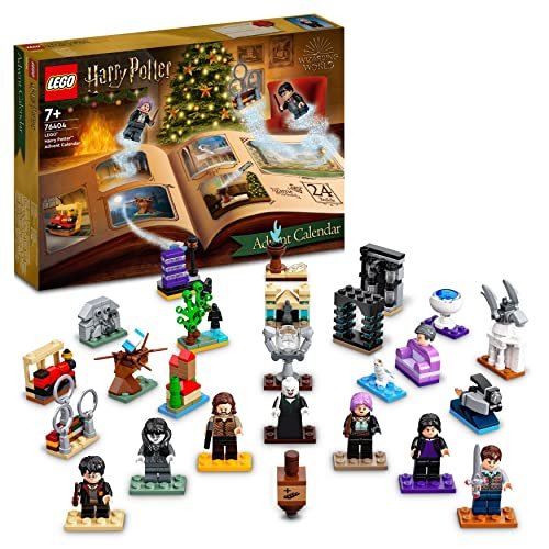 LEGO Harry Potter 76404 Calendario dell'Avvento 2022, 24 Mini Giocattoli, con Gioco da Tavolo