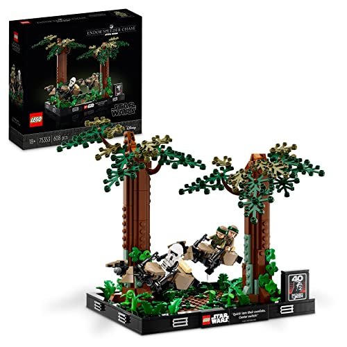 Lego Star Wars 75353 diorama di The Speeder Chase su Endor, con Luke Skywalker, ‎18 anni e più