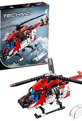LEGO Technic Rescue Helicopter, 2-in-1 Rescue Aircraft Toy, Construction Set for Boys and Girls Ages 8+, 42092