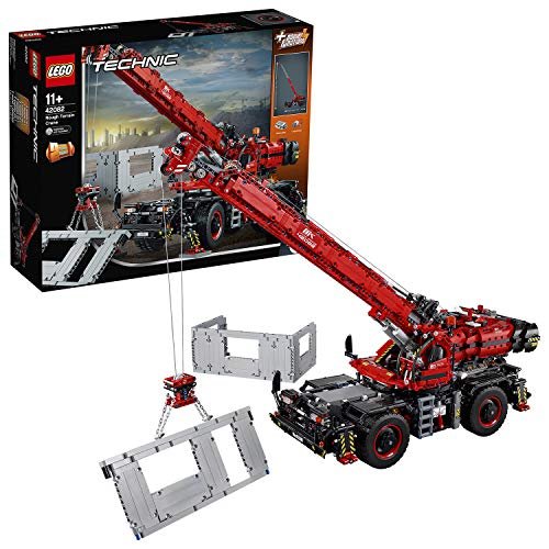 LEGO Technic Grande Gru Mobile, Mezzo Pesante e Battipalo Mobile 2 in 1 con Funzioni Motorizzate, Set di Costruzioni Avanzato, Collezione Veicoli per l’Edilizia, 42082