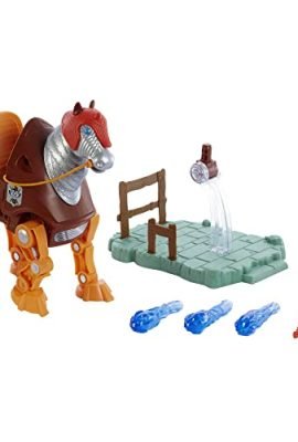 Masters of the Universe Origins Stridor Action Figure – Includes Robot Horse, Launcher, and 3 Plasma Blast Accessories – Comes with Display Stand – 7" Tall – Ideal Gift for Kids Ages 6 and Up