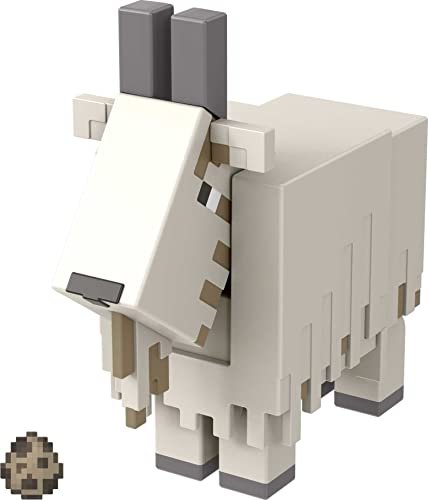 Mattel Games, Minecraft, Personaggio Capra con 1 Pezzo per Costruire un Portale e Accessorio, Gioco da Costruire, Giocattolo per Bambini 6+ Anni, HDV15