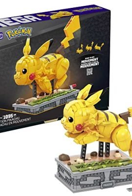 MEGA – Pokémon Kinetic Pikachu Building Set with 1,092 Compatible Bricks & Pieces, Articulated Limbs — Gift Set for Adult or Kids’ Building (Ages 12+) — HGC23