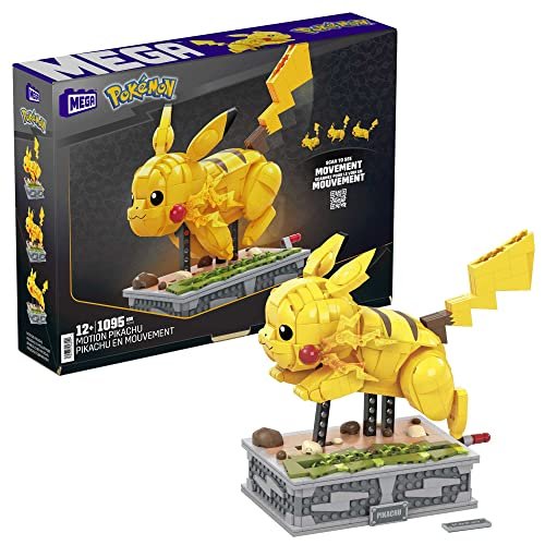MEGA - Pokémon Kinetic Pikachu set di costruzioni con 1092 mattoncini e pezzi compatibili, arti snodati, Set regalo per costruttori adulti o bambini 12+ Anni, HGC23