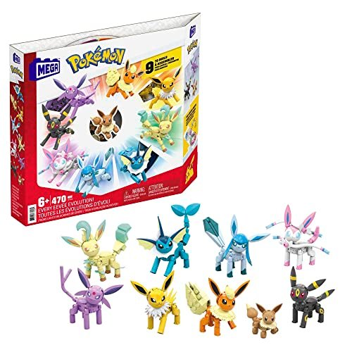MEGA Pokémon - Eevee evoluzioni leggendarie, da costruzione, Giocattolo per Bambini 8+ Anni, GFV85 [Esclusivo Amazon]