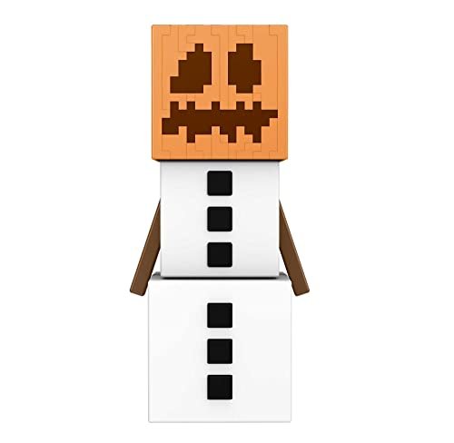 Minecraft Personaggi Componibili Golem di Neve - Facile da Montare - Stile Pixelato - Action Figure da Gioco e da Collezione - Regalo Bambini 6+ Anni
