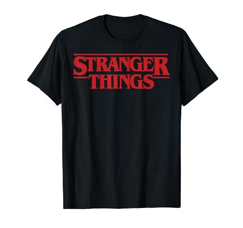 Netflix Stranger Things Simple Red Logo Maglietta