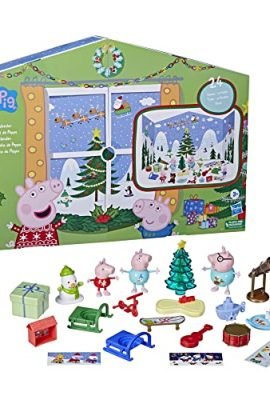 Peppa Pig Peppa's Advent Calendar Toy, 45 x 91 cm (open); 24 items include 4 holiday-themed family figures; ages 3 and up