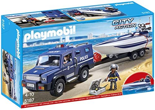 Playmobil 5187 - Camionetta e Motoscafo della Polizia