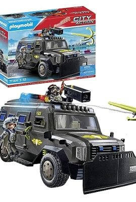 Playmobil 71144 City Action Special Unit, Armored Vehicle – Stylish Off-Road SUV of the Special Forces with Lights and Sounds, Toy for Kids Ages 5+