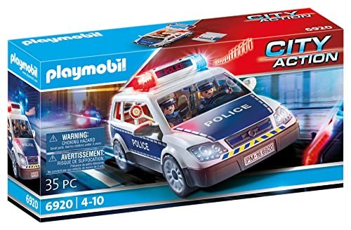 Playmobil City Action 6920, Auto della Polizia con luci e Suoni, dai 5 Anni
