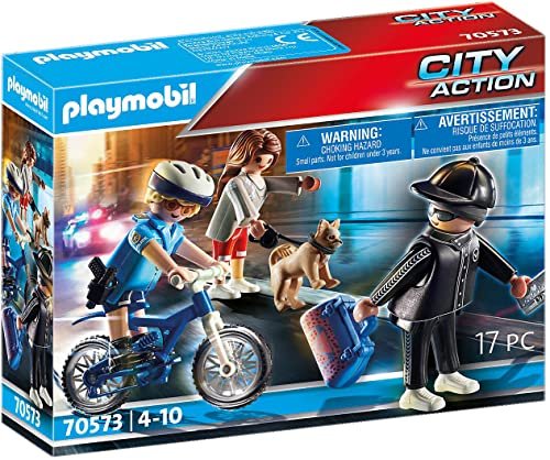 Playmobil City Action 70573, Poliziotto in Bici e borseggiatore, dai 4 ai 10 Anni