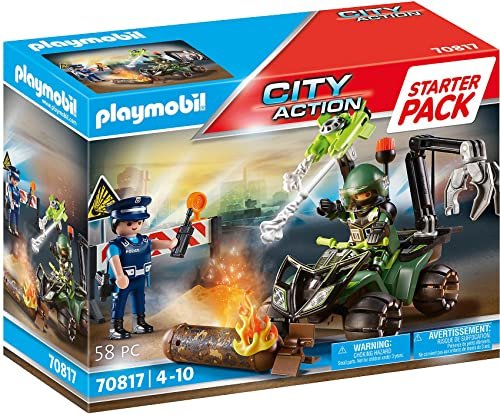 Playmobil City Action 70817 Starter Pack Polizia, Artificieri in Azione, dai 4 Anni