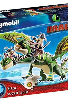 Playmobil DreamWorks Dragons 70730, Dragon Racing, Testabruta and Testaditufo with Vomiting and Rumbling, Ages 4+