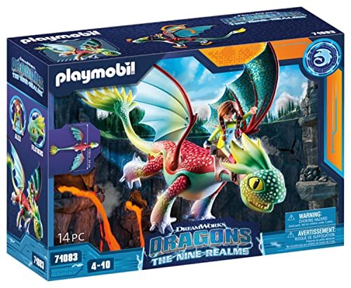 Playmobil DreamWorks Dragons 71083 Dragons, The Nine Realms, Feathers & Alex, Personaggio di Dragons e Drago Giocattolo, Giocattolo per Bambini dai 4 Anni in su