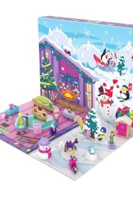 Polly Pocket – Winter-Themed Advent Calendar with 25 Days of Surprises, Including Pocket Family Dolls, Vehicles, and Wearable Accessories – Kids’ Toy for Ages 4+, GYW07