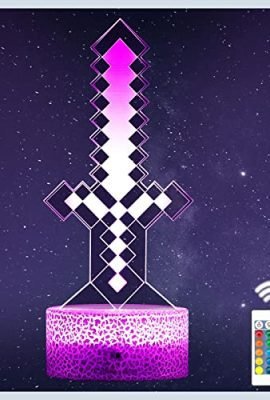 QQAAMZ My 3D Illusion Touch Lamp – Kids’ Night Light & Home Decor, LED Touch-Sensor Gadget, Anime-Themed USB Desk Lamp, Christmas Gift