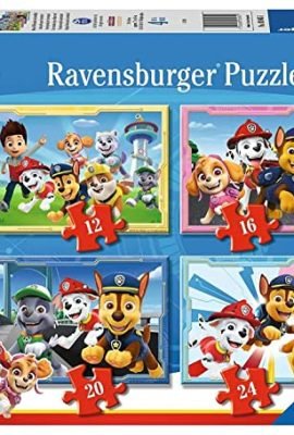 Ravensburger – Paw Patrol Puzzle B, 4-in-1 Collection Box, 4 Puzzles with 12, 16, 20 & 24 Pieces, Recommended for Ages 3+