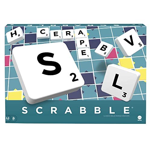 Scrabble - Versione Italiana, gioco da tavolo delle Parole Crociate, gioco da tavolo per tutta la famiglia e giochi da tavolo adulti, per Bambini da 10+ Anni, Y9596