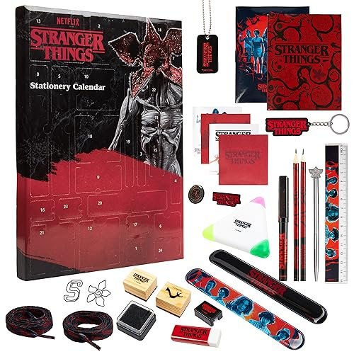 Stranger Things Calendario Avvento 2023 - Calendario Dell'Avvento per Bambini di Cancelleria con Stranger Things Gadget Ufficiali