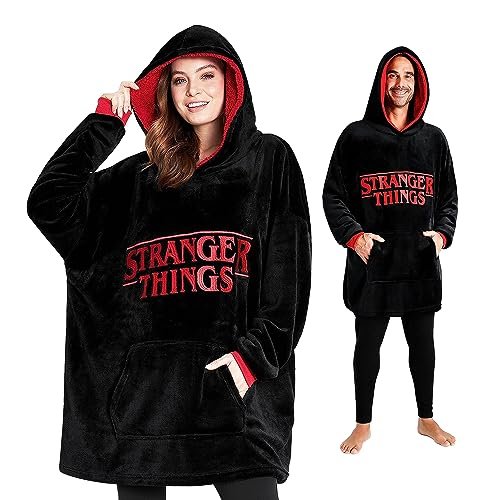 Stranger Things Felpa Coperta Uomo - Felpe Oversize in Pile Uomo Donna