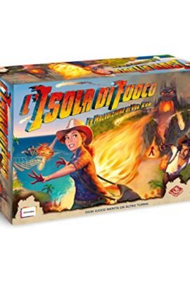 Asmodee - Island of Fire: The Curse of Vul-Kar - Board Game, 2–4 Players, Ages 7+, Italian Edition