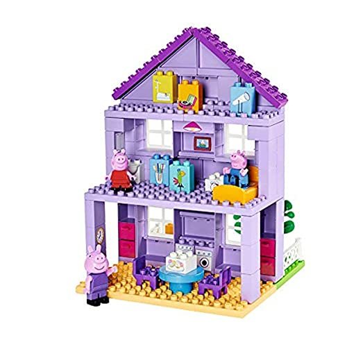 BIG Spielwarenfabrik Pig Grandparents House-Set da Costruzione Big Bloxx Composto da Peppa, Nonno, Girasole e Edificio, 86 Pezzi, per Bambini dai 18 Mesi in su, Multicolore, 800057153