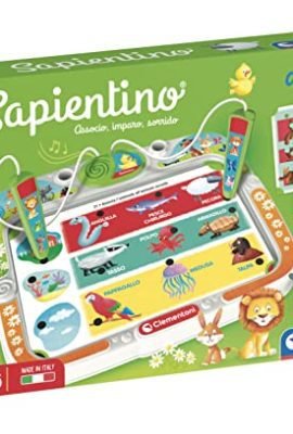 Clementoni - 16384 - Sapientino Animals & Nature - Activity Board with Interactive Cards and Pens, Educational Game for 3-Year-Olds, Electronic (Italian Version) - Made in Italy