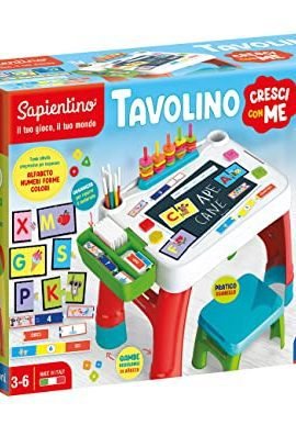 Clementoni - 16745 - Sapientino - Grow With Me Evolutionary Play Table, Multi-Activity Educational Table for Children Aged 3+, (Game in Italian), Made in Italy