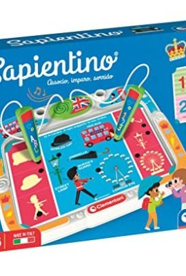 Clementoni - Sapientino English - Banquet with Activity Cards and Interactive Pens, Educational Game for 3-Year-Olds, Electronic (Italian Version) - Made in Italy, Multicolored, 16387