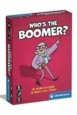 Clementoni Party Game – Who’s the Boomer? Tabletop, Card Deck, Adult Board Game, 2–6 Players – Made in Italy, Italian Color, 16788