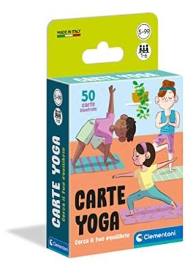 Clementoni Yoga Deck, Kids Cards, Tabletop, Family Board Game for 1–6 Players, Ages 5+, Made in Italy, Multicolor, 16300