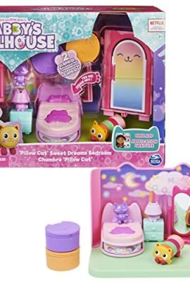 Gabby's Dollhouse, Cuscigatta's Bedroom, Mini Playset Home Rooms, Toys for Kids Ages 3+