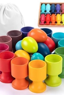 Montessori Wooden Toys for 12-Month-Old Babies, Interactive Educational Toys for Girls, Wooden Playsets for Children Aged 1–3 Years, Gift for 1-Year-Old Kids