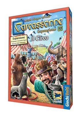 Giochi Uniti - Carcassonne The Circus, Expansion 10 for Carcassonne, Board Game, Italian Edition, GU626