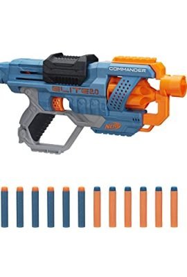 Hasbro ‎E9485F02 Nerf Elite 2.0 Commander, Blaster with Rotating Drum and 12 Darts Included, Multi, One Size