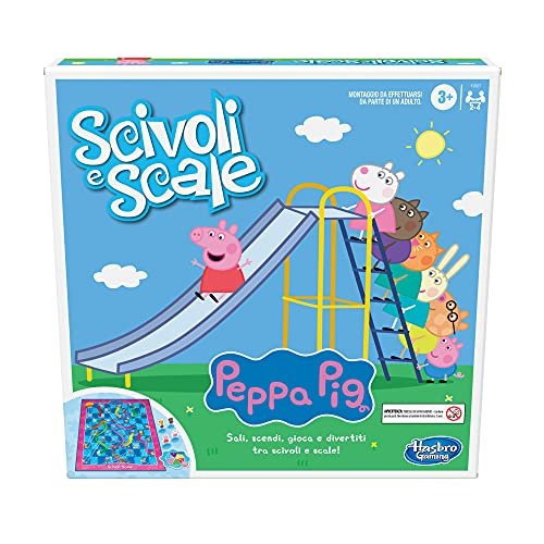 Hasbro Gaming Peppa Pig Scivoli e Scale-Gioco per bambini dai 3 anni in su, per 2-4 giocatori, F2927103