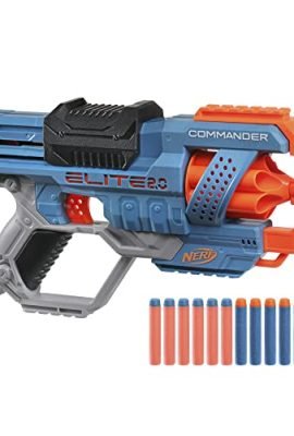 Hasbro Nerf Elite 2.0-Commander RD-6 (blaster with rotating drum and 12 darts included), Multicolor, 6.7 x 36.2 x 24.1 cm