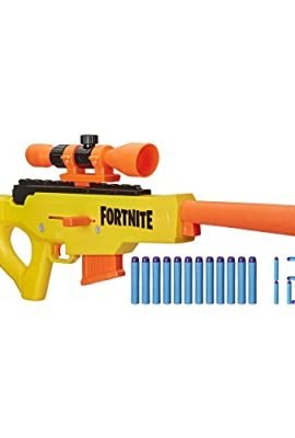 Hasbro Nerf Fortnite-BASR-L Bolt Action (blaster with clip-loaded magazine, includes removable scope and 12 original Nerf Elite darts), E7522