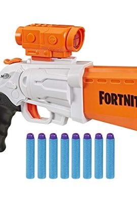 Hasbro Nerf Fortnite - SR (Hammer-Action Blaster with 4 Darts, Includes Removable Scope and 8 Official Nerf Elite Darts)