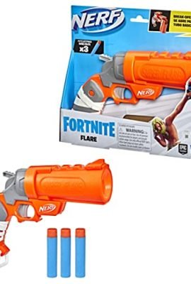 Hasbro Nerf Fortnite Flare Blaster with Full-Load Darts, 3 Nerf AccuStrike Mega Darts, Equipped with a Loading Handle